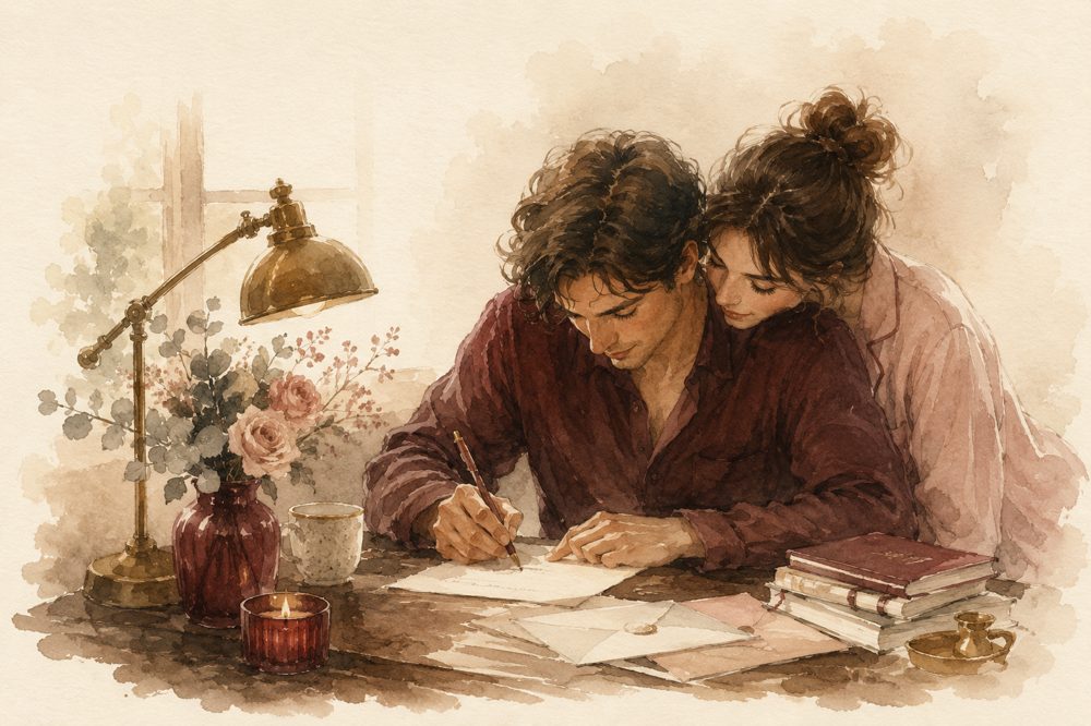Writing a letter together